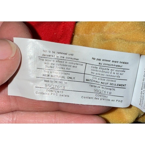 Winnie the Pooh Plush Toy with Santa Hat Small 6-14 in - Picture 6 of 9